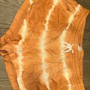 Orange Tie-Dye Shorts